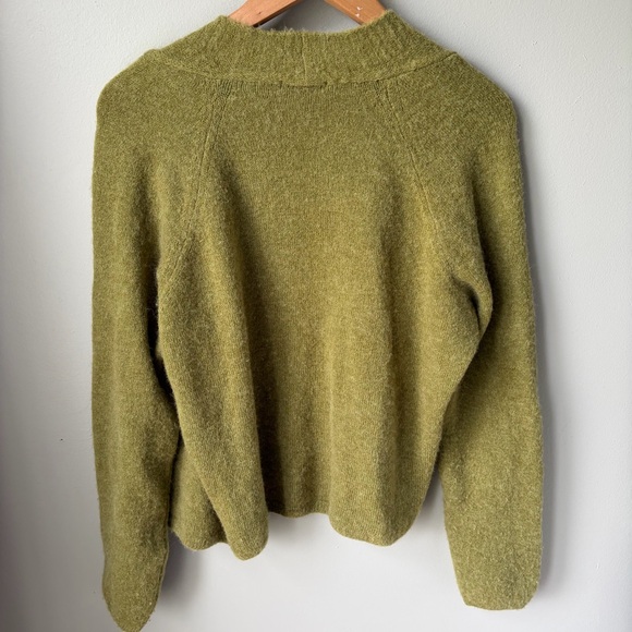 Luck & Cie Womens Alpaca Blend Cardigan Green Size Medium-made In Italy- France - Picture 4 of 9